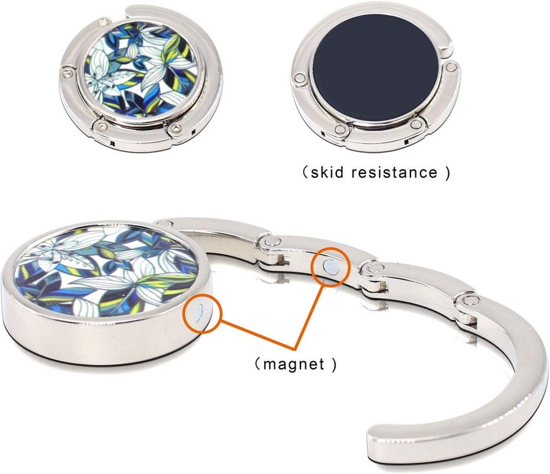 BEAVOING Set of 6 Mixed Pattern Foldable Womens Bag Purse Hook Handbag Hanger Holder - Image 3
